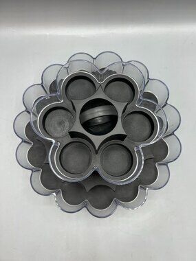 Pampered Chef Spice Turn About Rack Spinning Rotating RETIRED 1632 Black 2 Tier